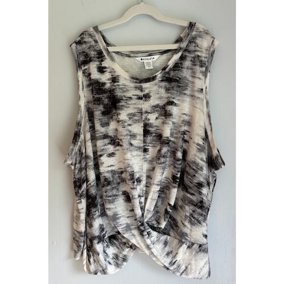 Athleta Inversion Athletic Twist Tank Top - Black & White - Size 3X - Picture 8 of 12